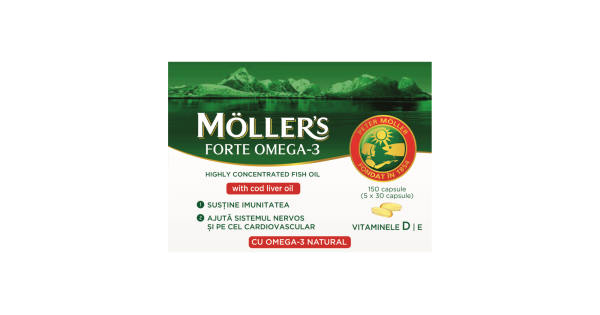 Moller's Forte Omega-3, 150 kapsule - Spletna Lekarna Ljubljana