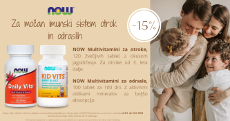 NOW multivitamini za otroke in odrasle -15 %