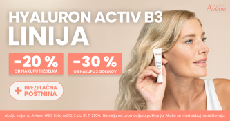Avene Hyaluron Activ B3: kupiš 1 -20 %, kupiš 2 -30 %