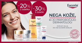 Eucerin dnevi: kupiš 2 -20 %, kupiš 3 -30 %